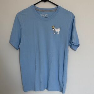 GOAT Men's Short Sleeve Tee in Light Blue with Goat Logo